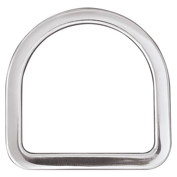 Long Flat Saddle D-Ring Stainless Steel, 3-1/2"
