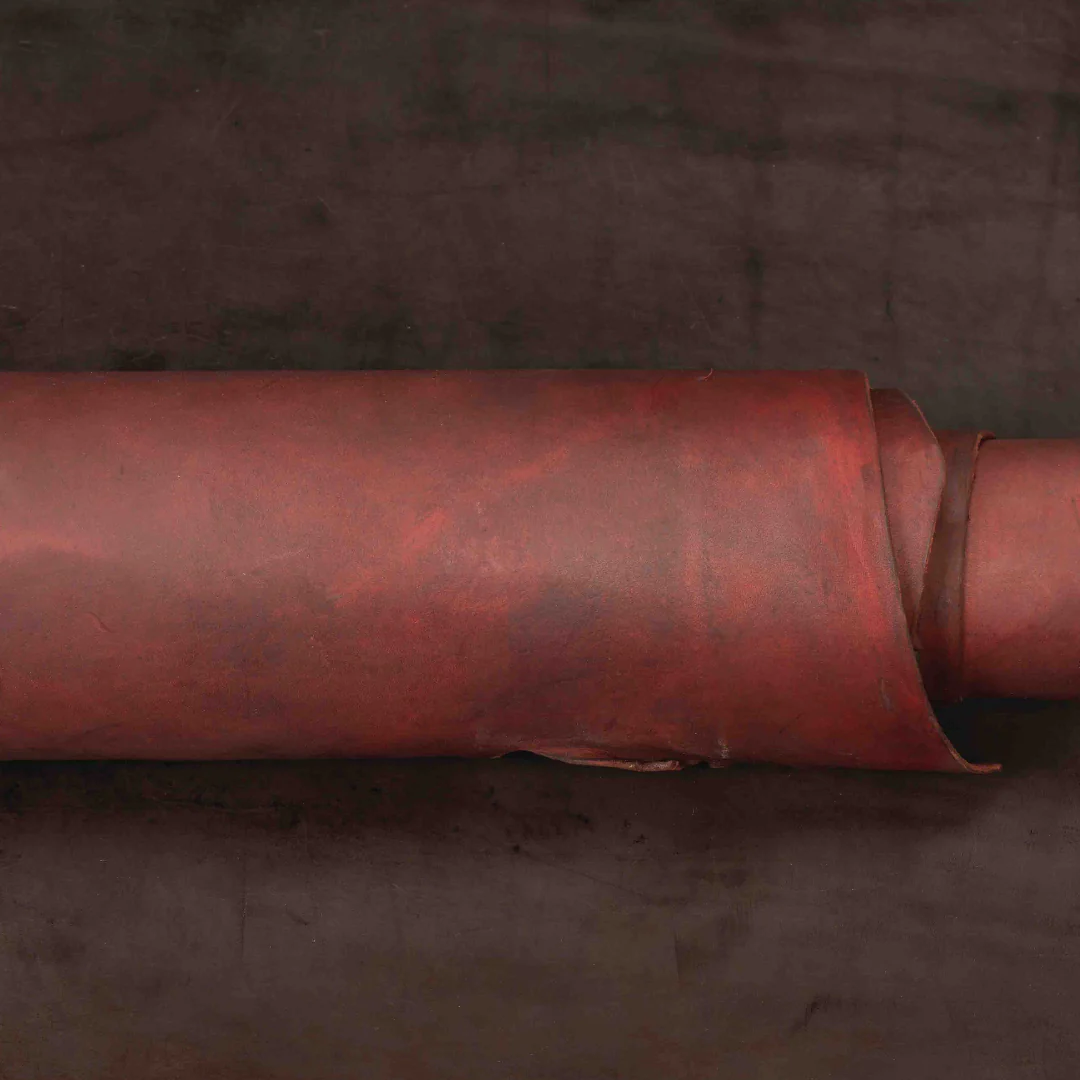 Sample, CHAHINLEATHER® Burgundy Alum Tanned Leather, Sides