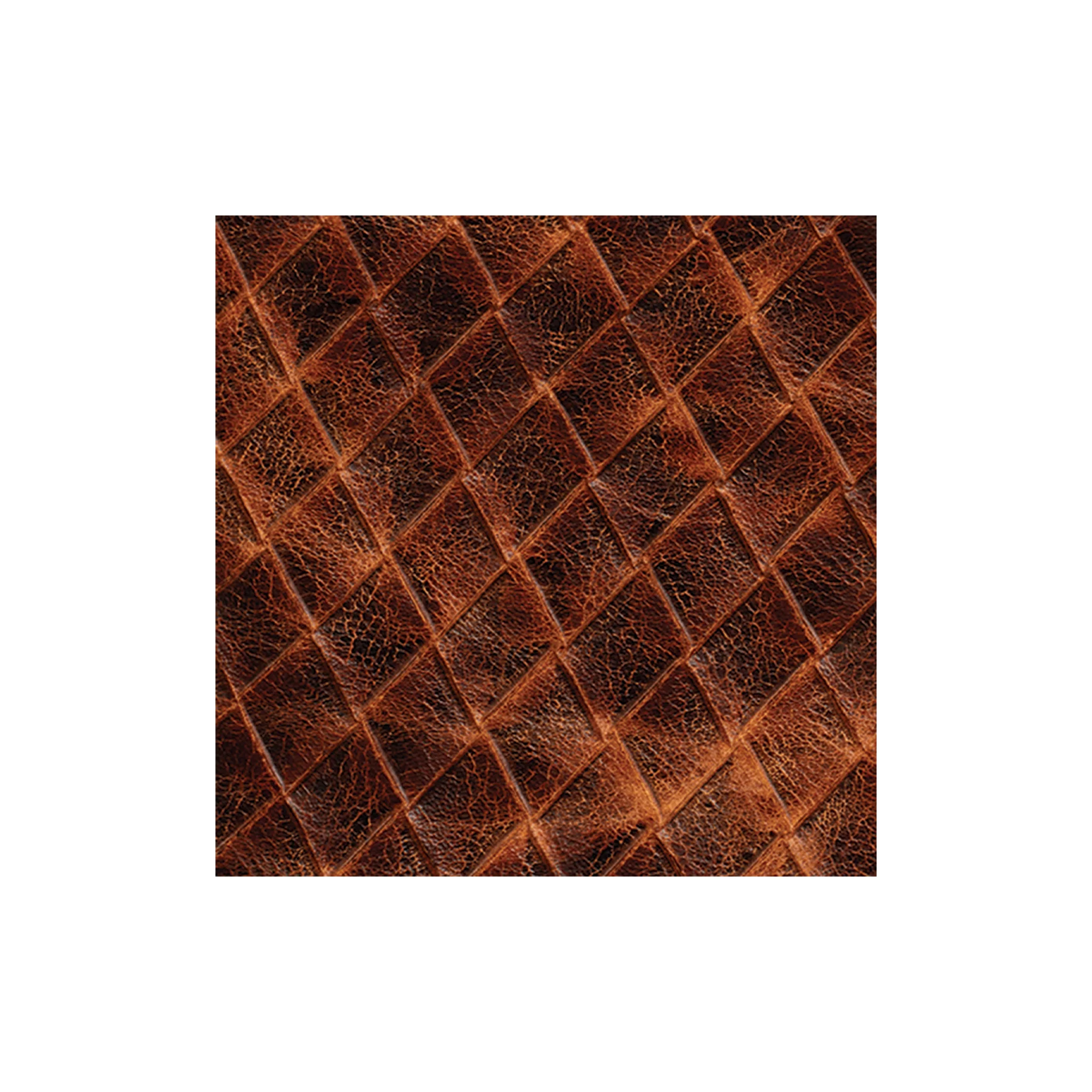 Sample, Embossed Leather, 2-3 oz., Woven Brown